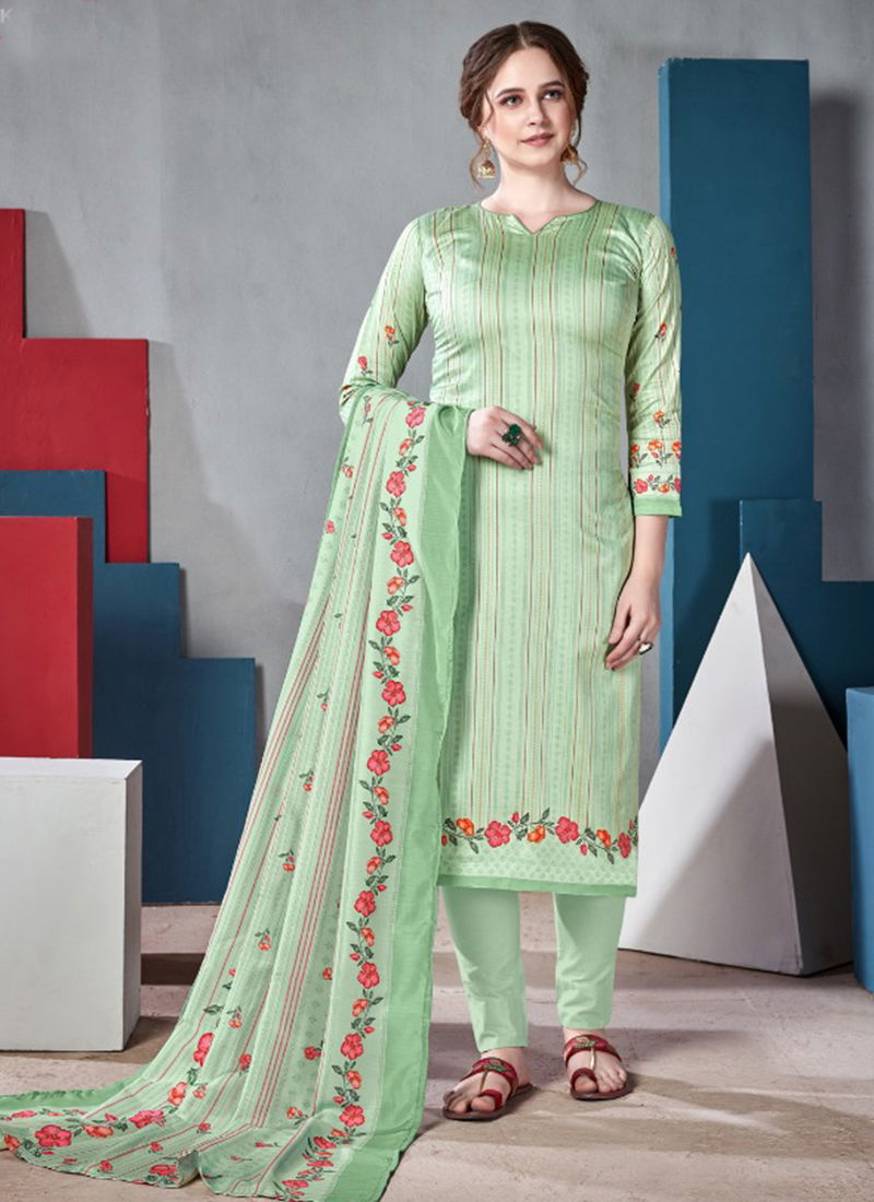 Zahira Jam Satin Digital Print Swarovski Handwork Designer Party wear Salwar Suit Collection 101-108